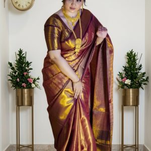 প্রিমিয়াম কাঞ্জিভরম সিল্ক শাড়ি